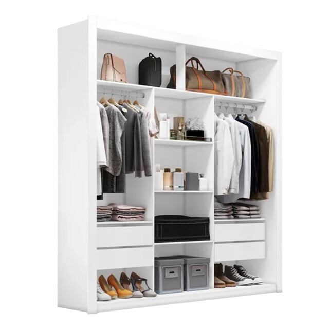 ROPERO VESTIDOR 4 CAJONES GUARDARROPA ARMARIO PLACARD CLOSET BLANCO