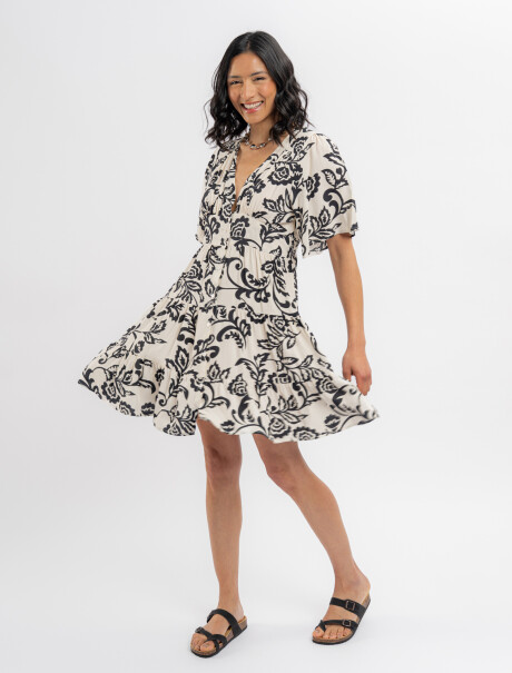 Vestido corto estampado Ginna Vestido corto estampado Ginna