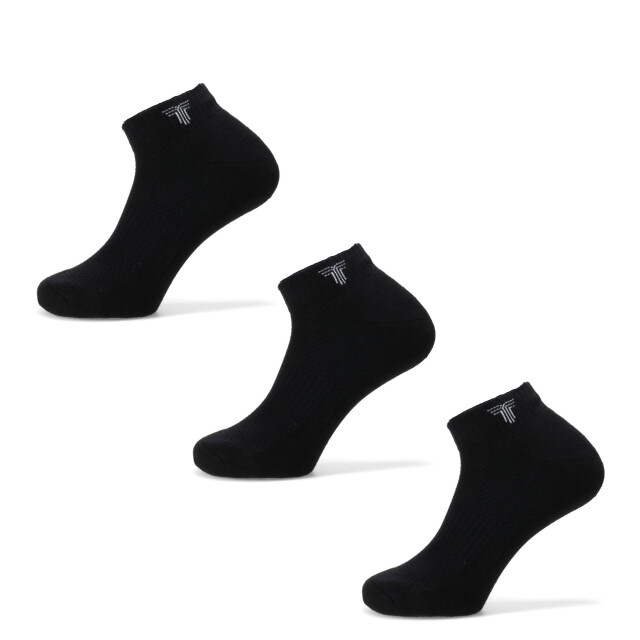 Medias Unisex Tiffosi Soquete Tripack Negro