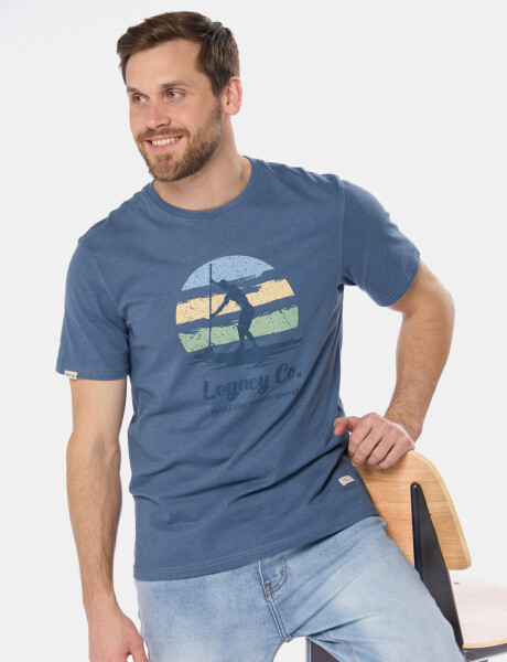 REMERA ESTAMPADA Azul
