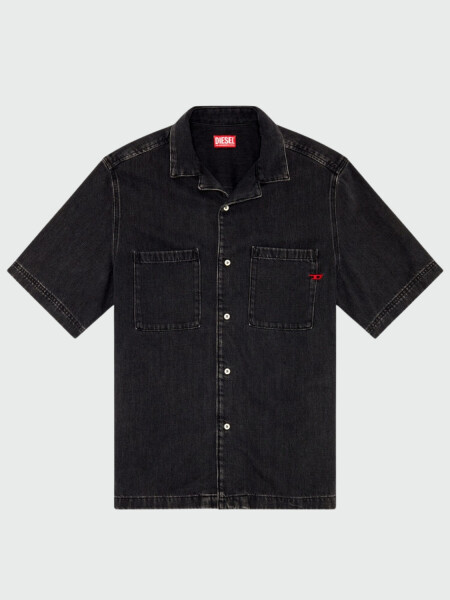 DIESEL - Camisa D- Parocorto Negro
