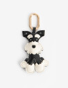 Llavero Cuero/PU Llavero Y Bag Charm De Perro - Combinacion Bicolor