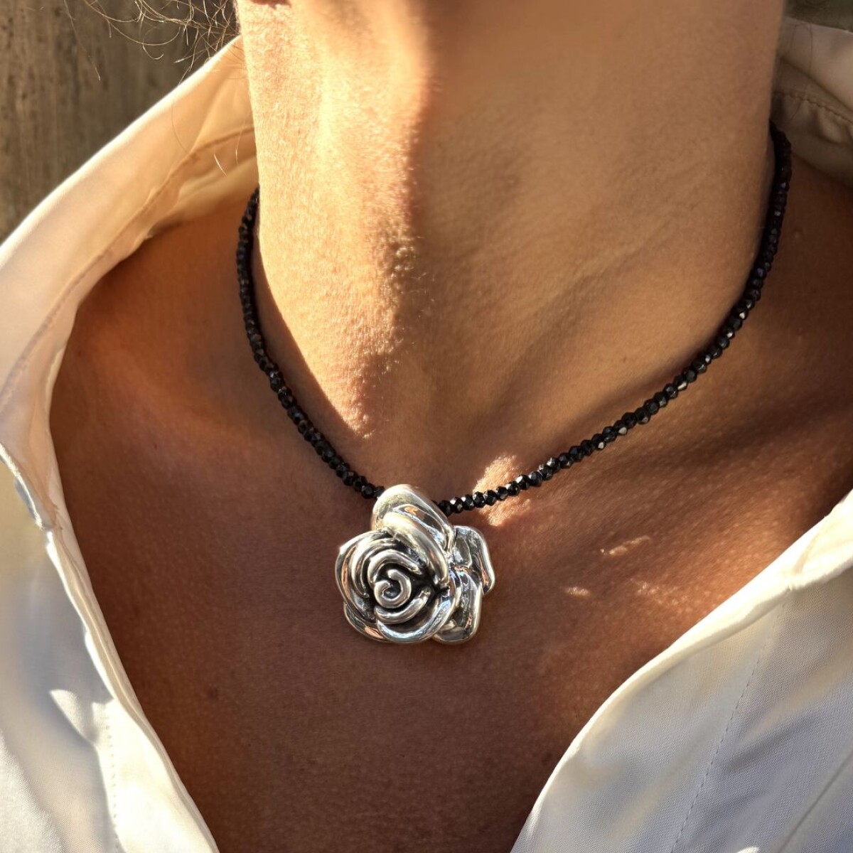 Dije Antique Rose - Plata 925 