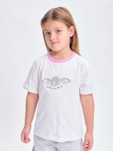 Remera estampa Flor Blanco