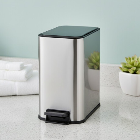 Papelera 5lt con pedal inox INOX