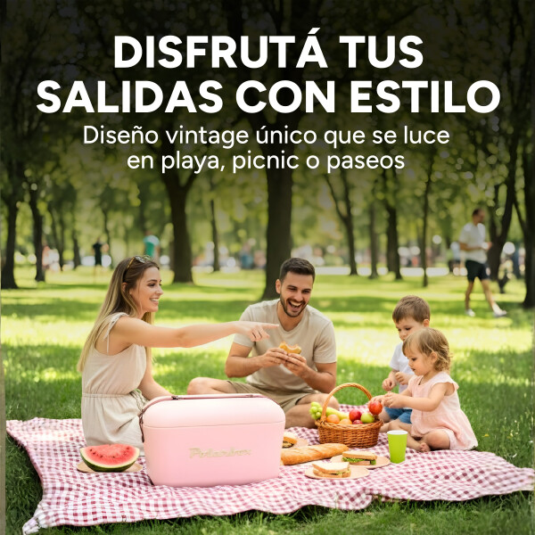 Conservadora Hielera Vintage 12L Litros Latas Hielo Polarbox Color Beige