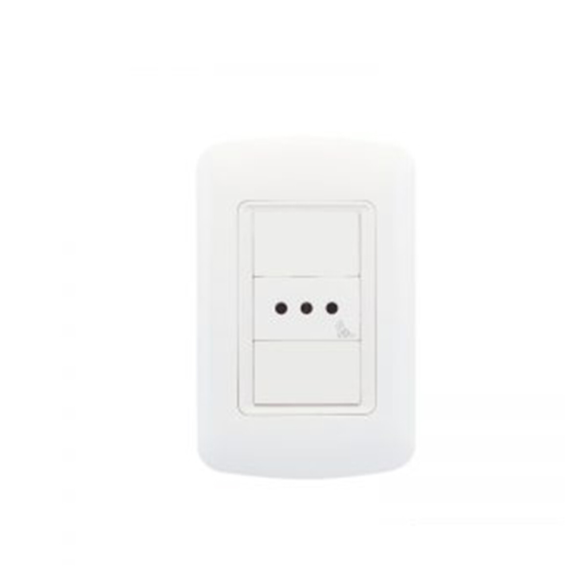 Conj. plaq. c/1 toma 3 en línea blanco Atenea Plus - M47114 