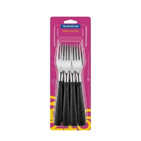 TENEDOR NEW KOLOR NEGRO 12 PIEZAS Unica
