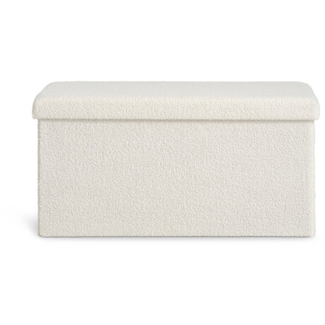 Puf Nysted 76X38 Con Almacenaje Felpa Blanco