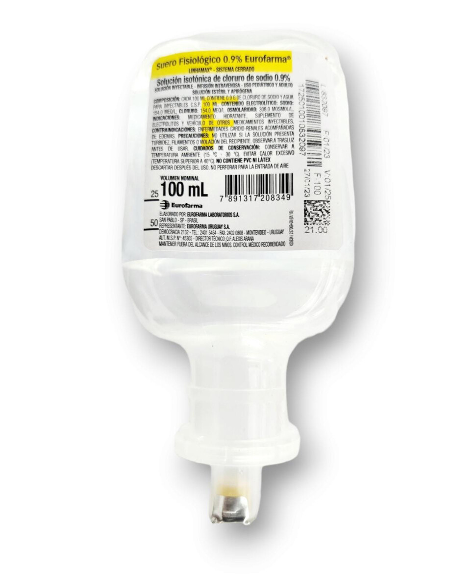 Suero Fisioloigico Eurofarma 100 Ml x 100 ML 