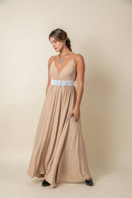 VESTIDO TREBOL Beige