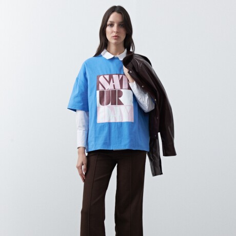 REMERA ERICA PRINTED Azul Regata