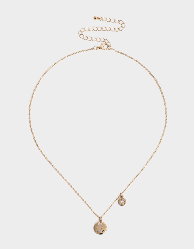 Cadena Corta con Dije Capsula Especial Cadena Corta Con Dije Piscis - Dorado