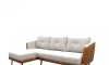 Sofá Con Chaise - Triunfo - 3 Cuerpos Marrón y beige Chaise Derecho