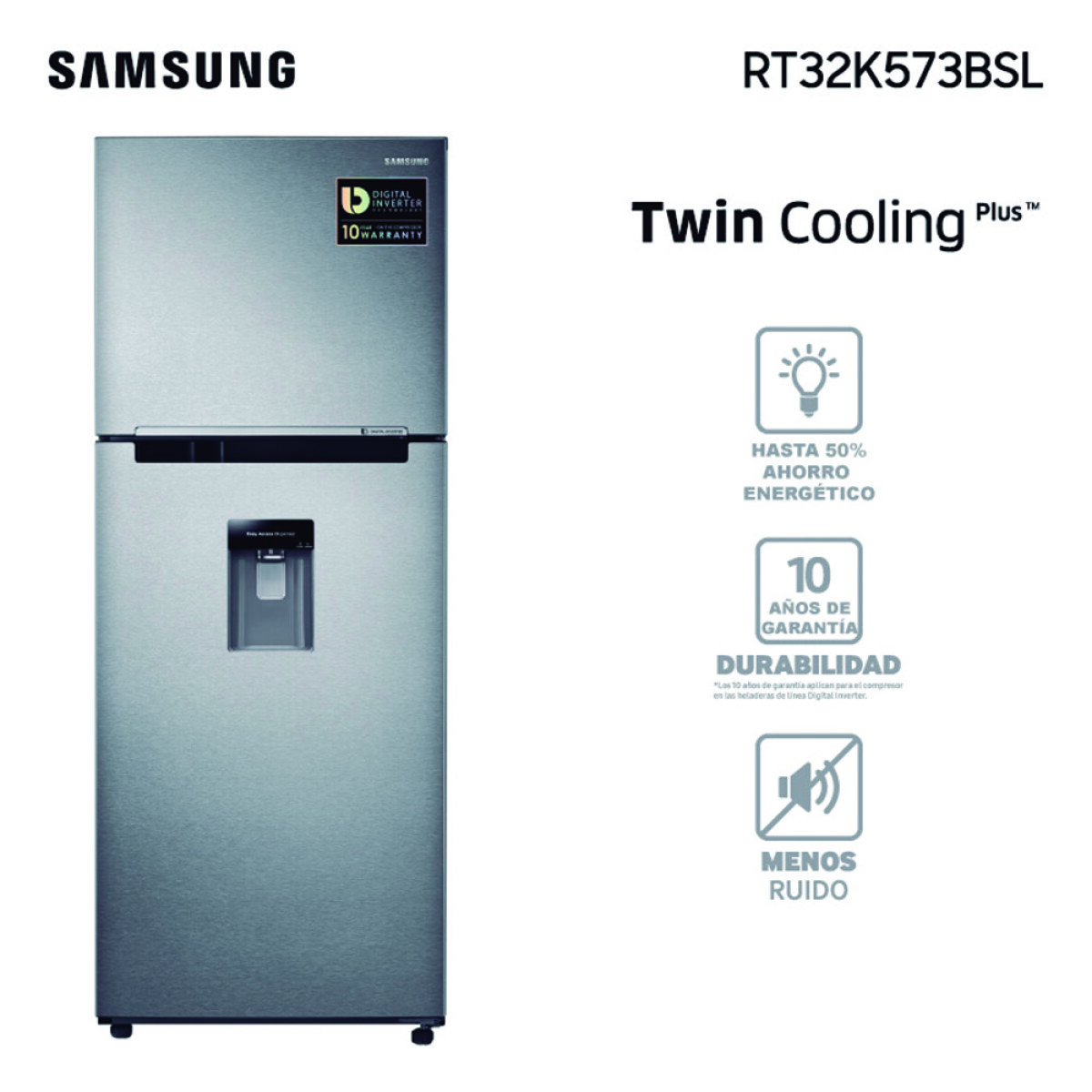 Refrigerador Samsung Twin RT32K573BSL 