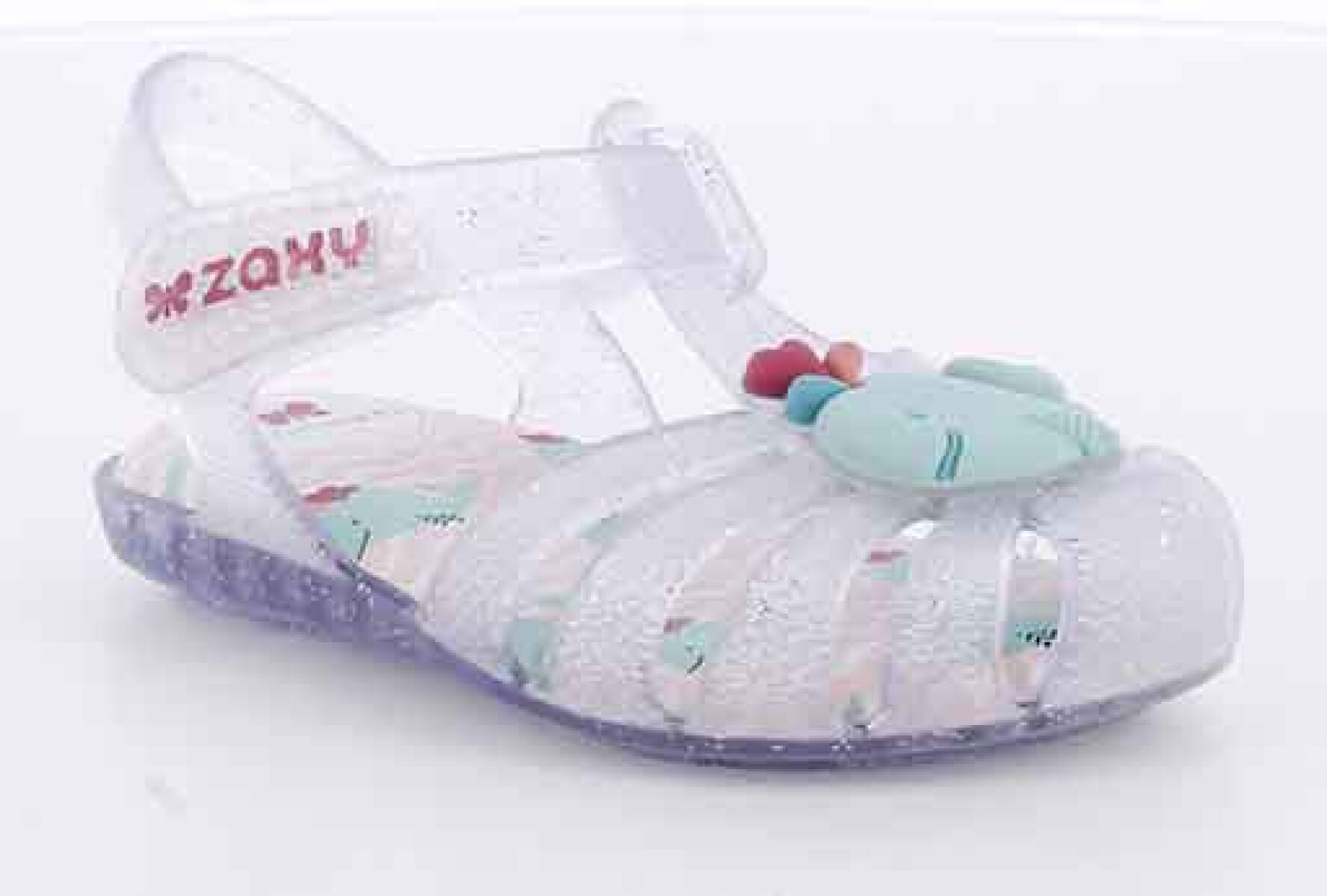 Sandalias Infantiles Zaxy Fundo Mar Baby - Transparente - Brillantina 