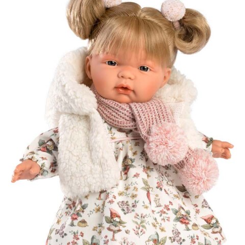 Muñeca Juguete Llorens Bebota Joelle 38cm + Ropa de Algodón® Diseño Joelle Blandita Chaleco Blanco
