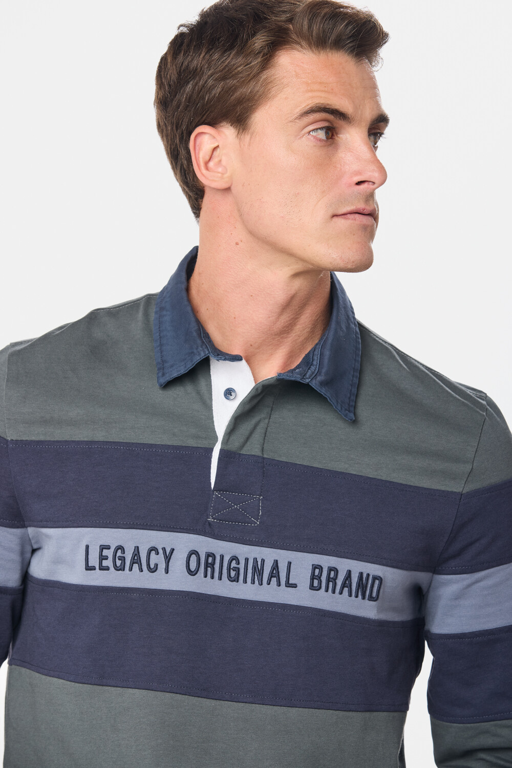 REMERA POLO RAYADA Verde