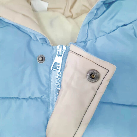 Campera Parka Uzspace Con Capucha Invierno Infantil Niño Niña Celeste