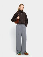 Pantalón Con Cintura Elástica Y Bolsillos gris
