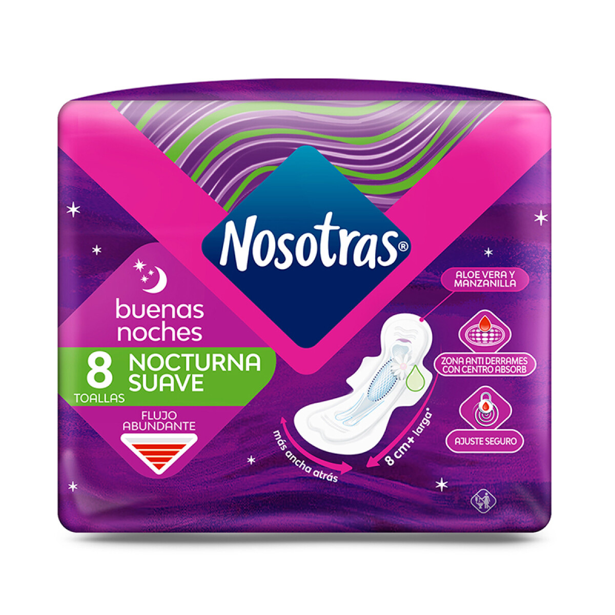 Toallas femeninas Nosotras - Nocturnas x8 