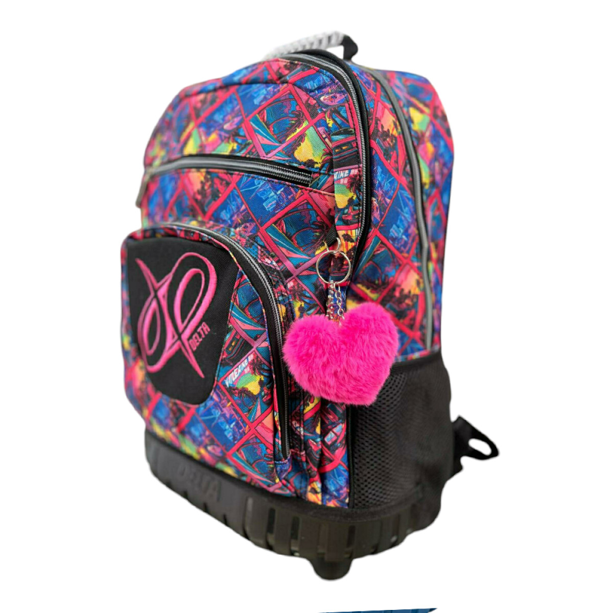 Mochila estampada con carro - Estampada negra 