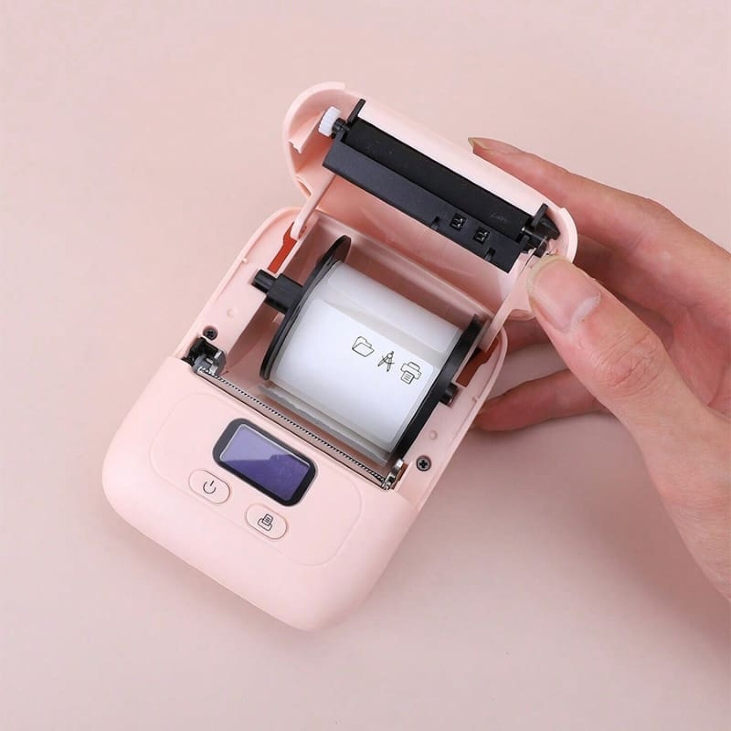 Mini impresora etiquetadora térmica portátil M110 - rosa — Buho Store