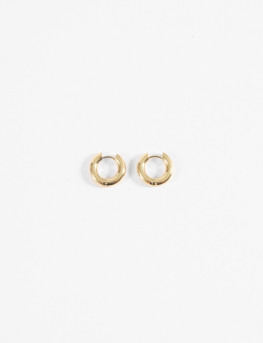 Aros acero grueso extra small - dorado 