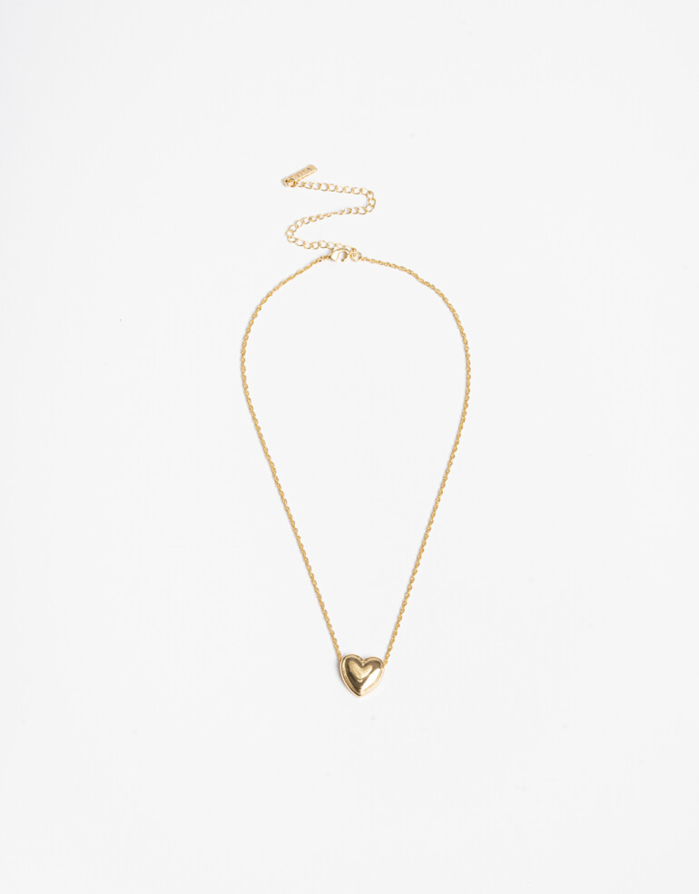 Collares Cortos Metal Collar Corto Dije Bañado En Oro - Dorado