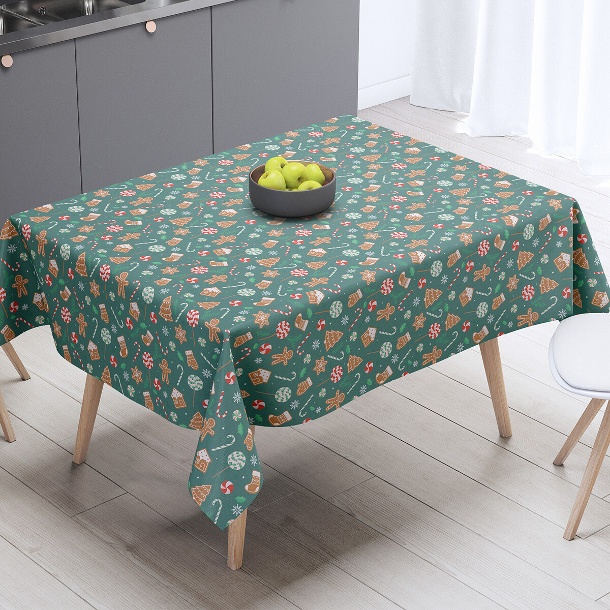 Mantel Rectangular Bukara Peva 140 x 210 cm - Navidad Galletas 
