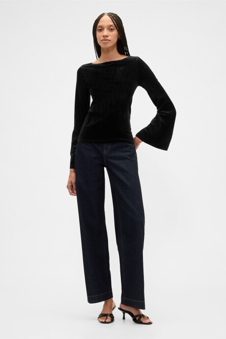 Remera Cuello Bote Mujer Black