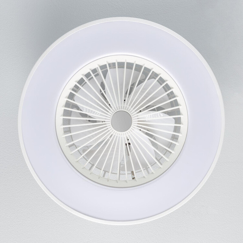 VENTILADOR DE TECHO DETROIT 20W Luminaria LED y Ventilador de Techo con Control Remoto CCT Detroit Blanco