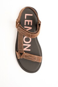 Sandalias Regulables Cuero Chocolate