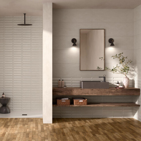 PORCELANATO MADERADO RECTIFICADO MATE BEIGE 5X30 CM GAMAS DE BEIGE