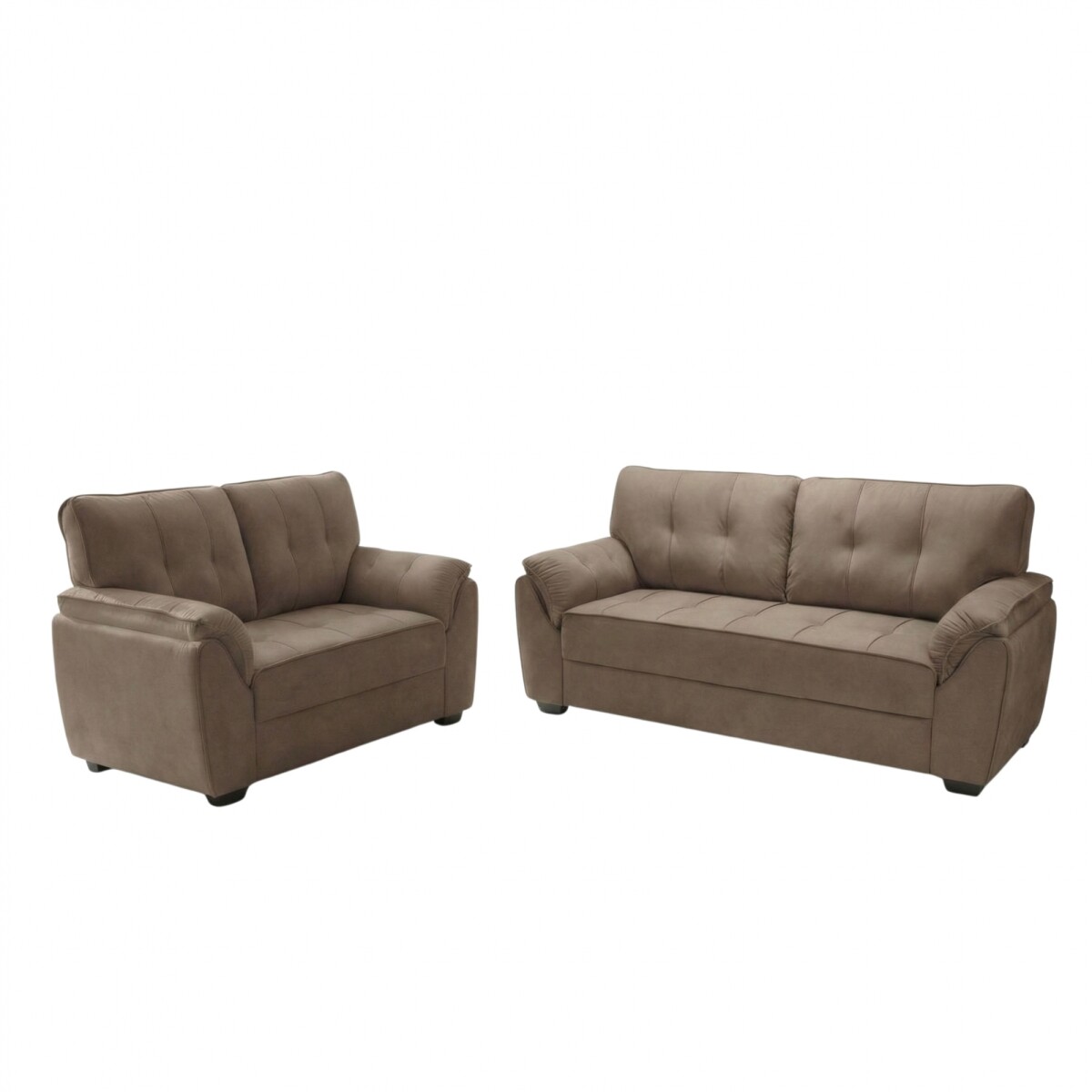 Juego De Living Sillones Sofá 2 Y 3 Cuerpos - Montana - Marrón claro 
