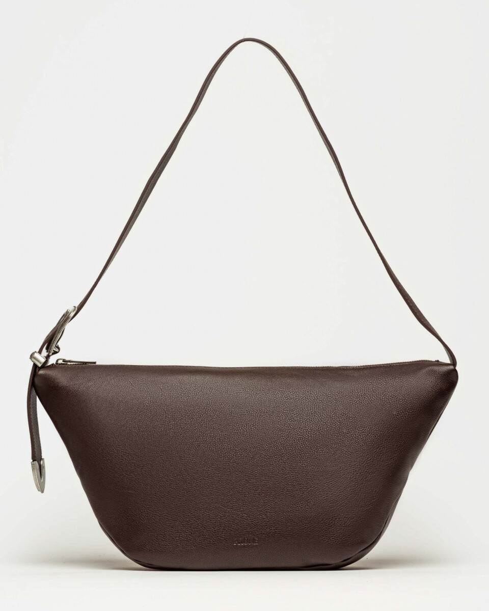 Bolso Bamboo en cuero graneado - Chocolate 