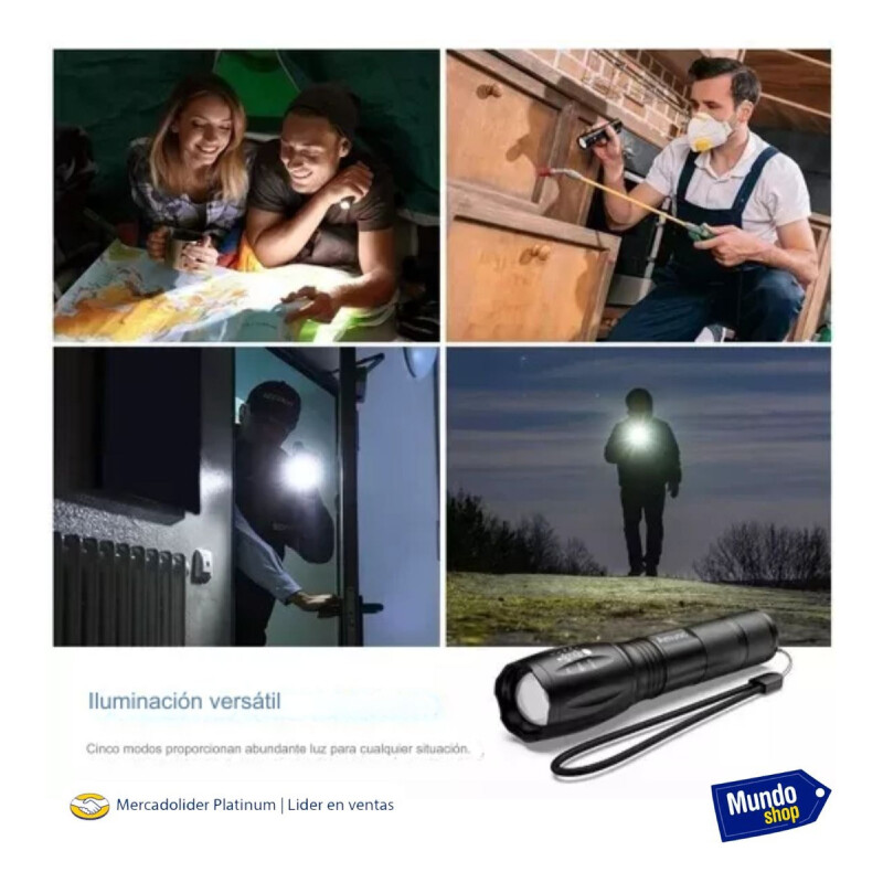 Linterna Led Muy Potente Potente 18000 Lumens Linterna Led Muy Potente Potente 18000 Lumens