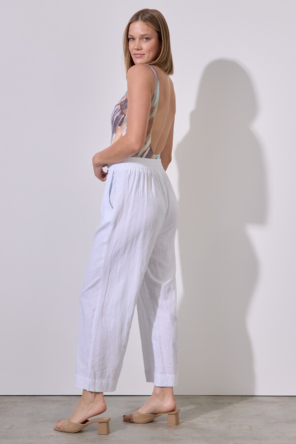 Pantalon Lino BLANCO