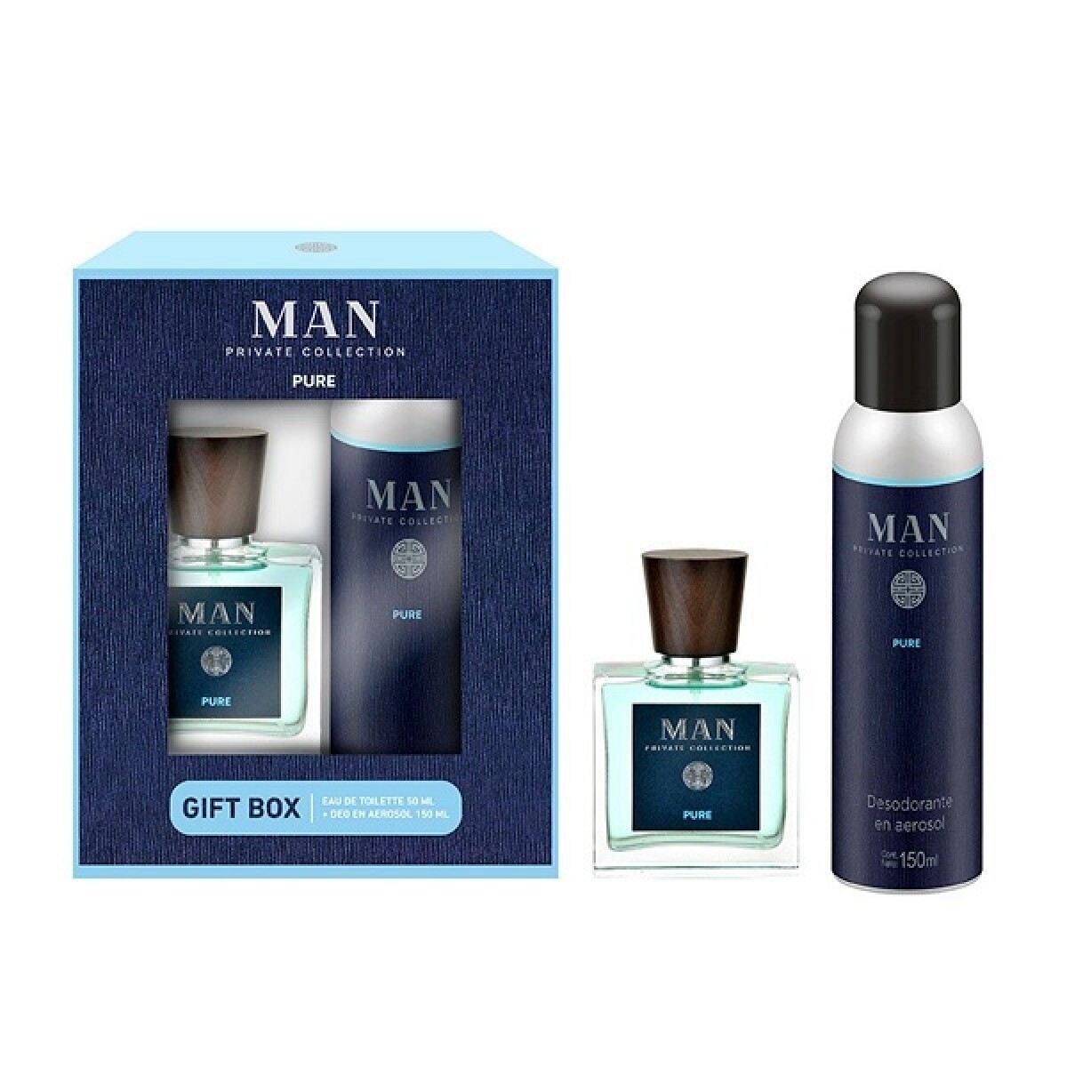 Perfume Man Private Collect. Pure Edt 50ml+desodorante 150ml 