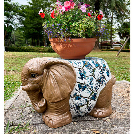 Porta Maceta Animales Elefante