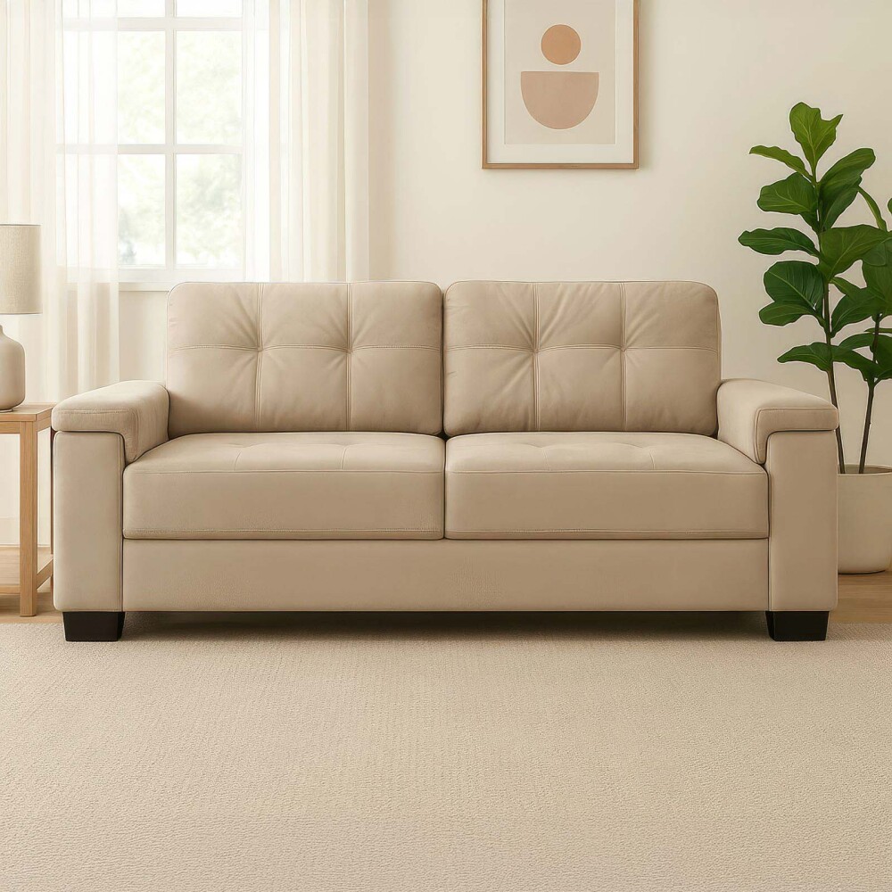 SILLÓN 3 CUERPOS TELA NATURAL-BEIGE LUARES ARENA