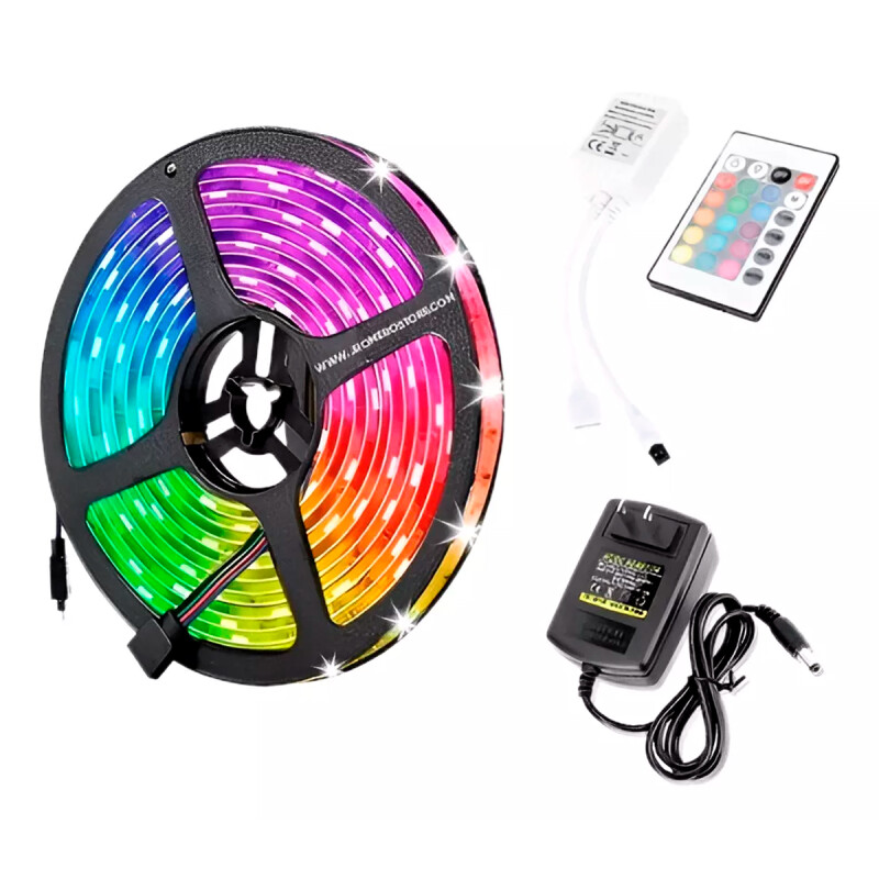Cinta luz Led RGB + Transformador COLORES