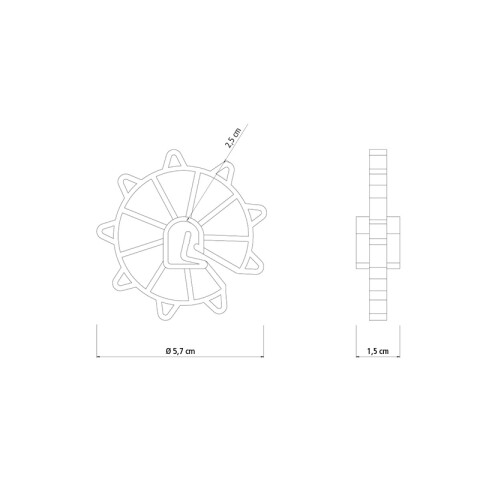 Separadores rueda 25mm p/ varilla hormigón 100un -TRAMONTINA TN1564