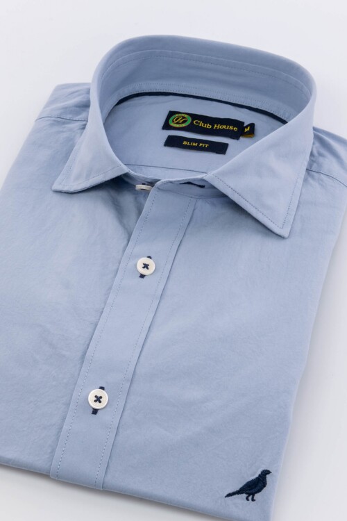 Camisa Short collar lisa Celeste