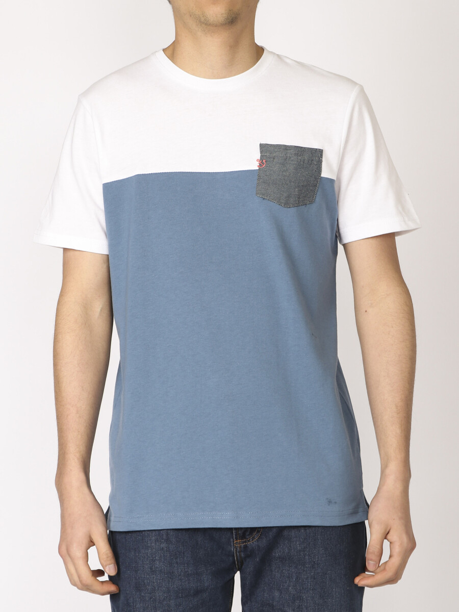T-shirt Bolsillo Jean Navigator - Blanco/piedra 
