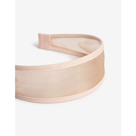 Vincha Rígida Textura Red. Rosa Claro