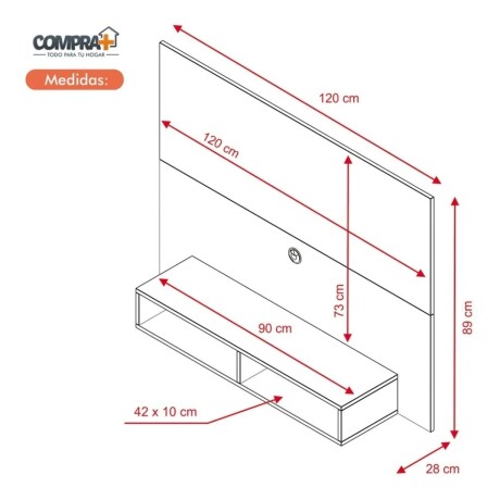PANEL MODULAR PARA TV 50¨ BLANCO
