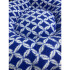 Cama Colchon Perro Gato Grande Redondo Puff Comodo 70 Cm Variante Color Azul con Rombos
