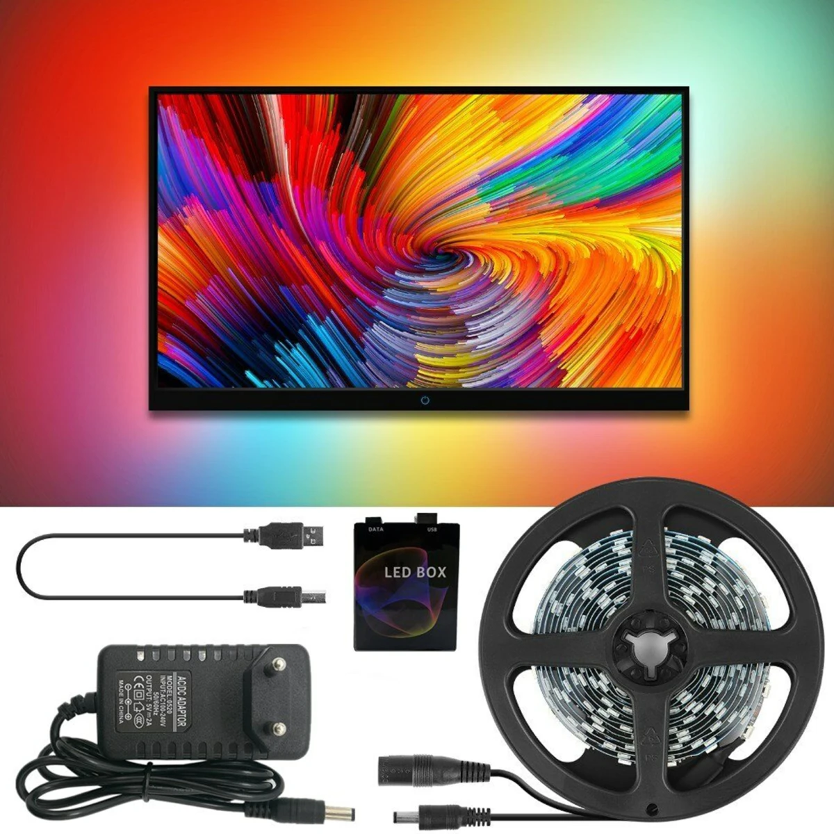 Rollo Led Rgb para Tv Ambilight 2MTS 60 Leds 