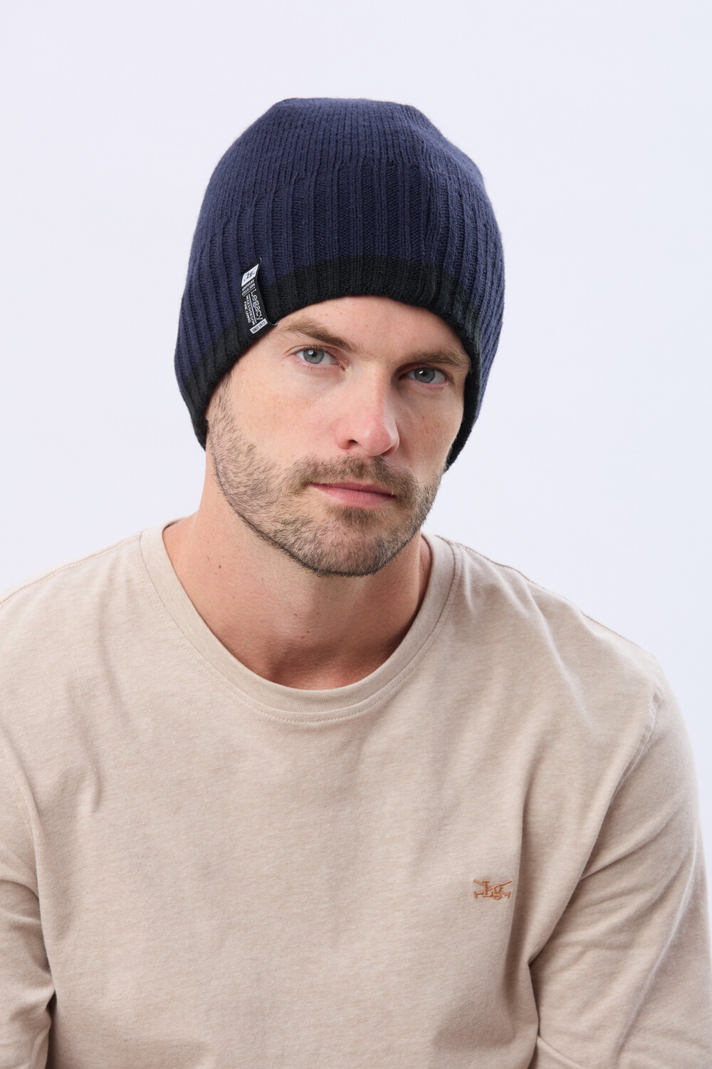 GORRO TEJIDO REVERSIBLE Azul